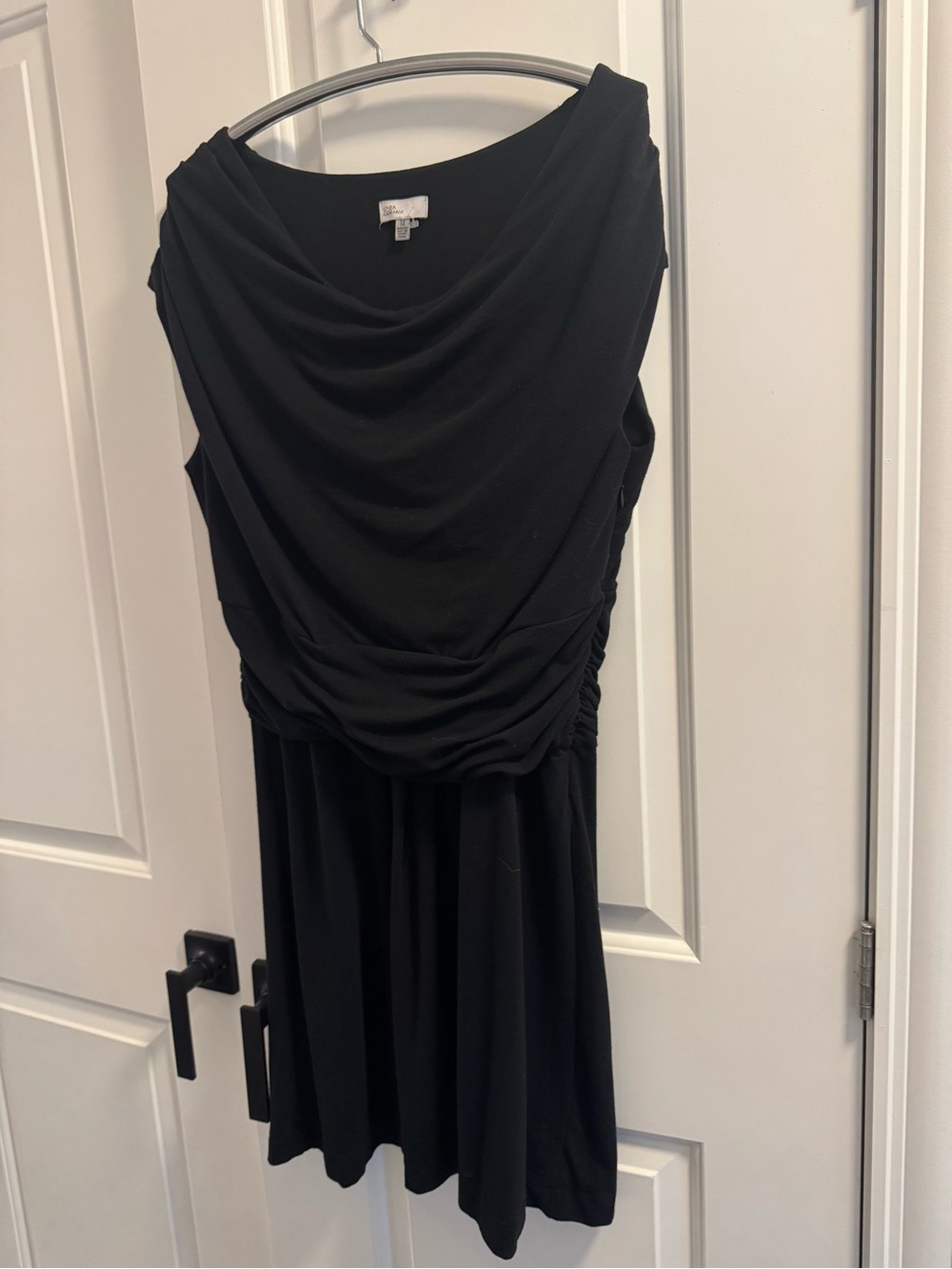 Linea Domani Black Draped Dress
